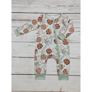 Christmas-Themed Toddler Pajama With Cookie & Candy Cane Print - Size 2T - 95% C